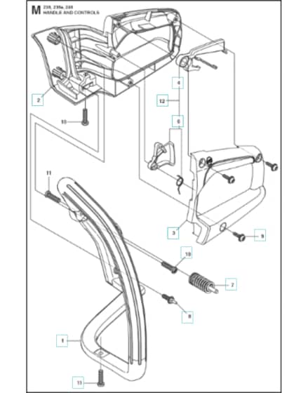 Husqvarna 236 - Handle & Controls