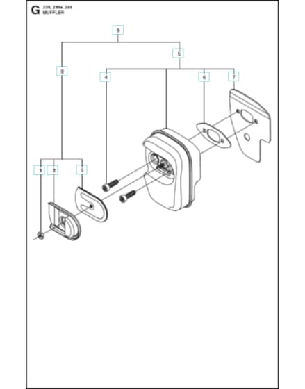 Husqvarna 236 - Muffler