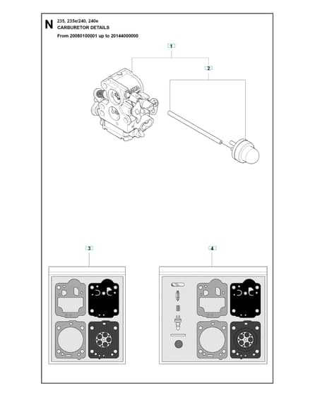 Husqvarna 240 - Carburetor Details