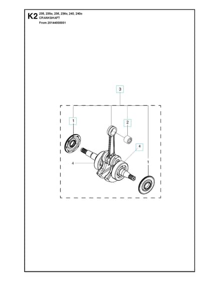 Husqvarna 240E-SERIES - Crankshaft 2