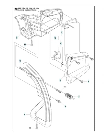 Husqvarna 240 - Handle & Controls