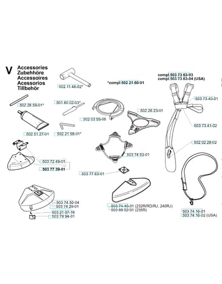 Husqvarna 240 L - Accessories