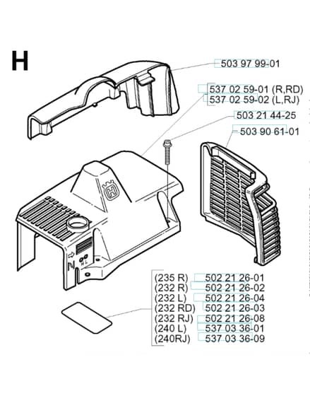 Husqvarna 240 L - Cylinder Cover