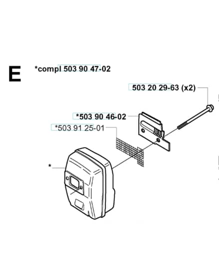 Husqvarna 240RBD - 2000-Current - Muffler