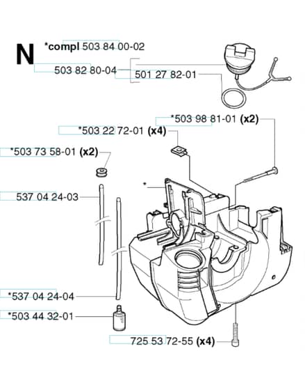 Husqvarna 240RJ - 2002-Current - Crankcase