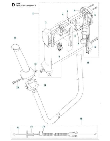 Husqvarna 241R - 2014-Current - Throttle Controls