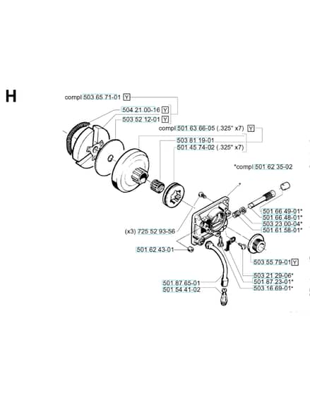 Husqvarna 242XPGCAT - Clutch & Oil Pump