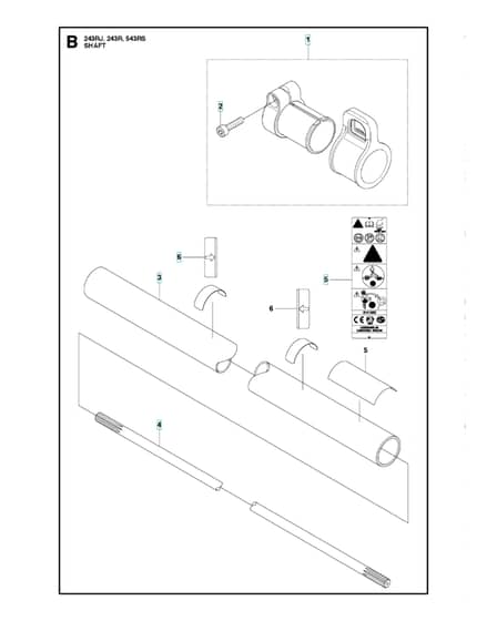 Husqvarna 243R - 2012-Current - Shaft