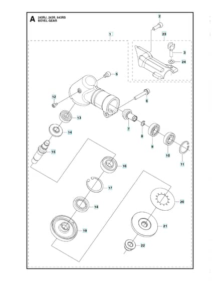 Husqvarna 243RJ - Bevel Gear