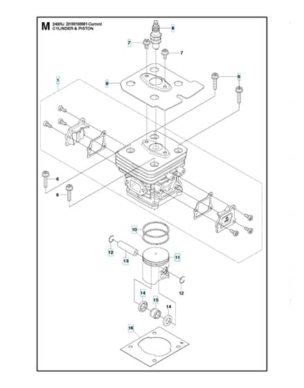 Husqvarna 243RJ - Cylinder Piston