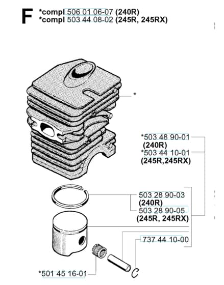 Husqvarna 245 - 2001-Current - Cylinder Piston