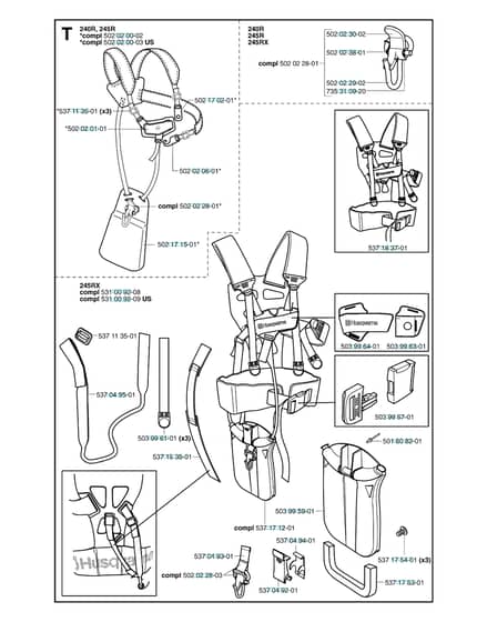 Husqvarna 245R - 2002-Current - Harness