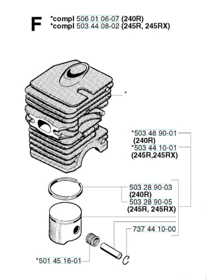 Husqvarna 245RX - 2002-Current - Cylinder Piston