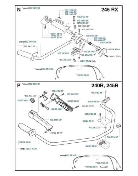 Husqvarna 245RX - 2002-Current - Handle & Controls