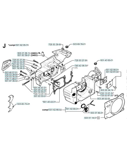 Husqvarna 246 - 2001-Current - Crankcase