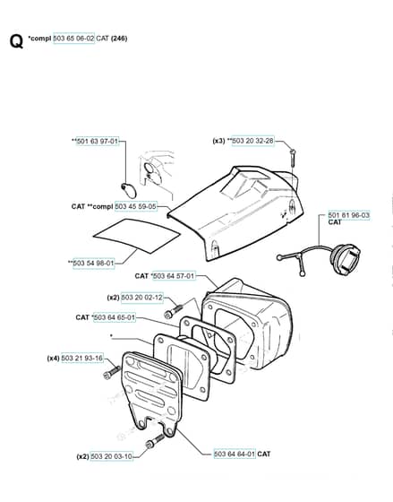 Husqvarna 246 - 2001-Current - Muffler 2