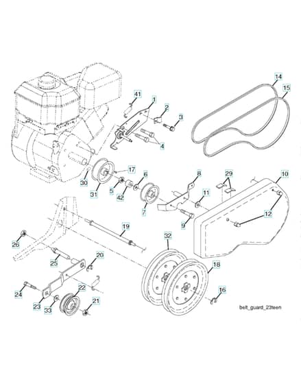Husqvarna 25009 - 2014-3 - Belt Guard & Pulley