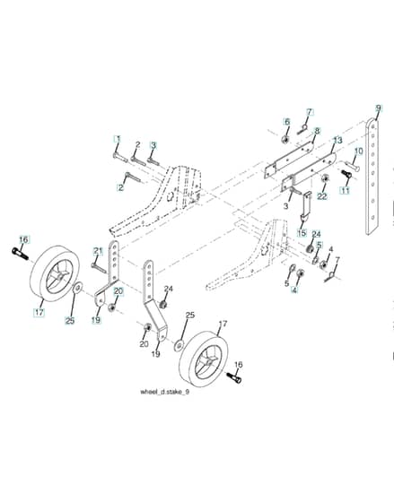 Husqvarna 25009 - 2014-3 - Wheel & Depth Stake Assembly