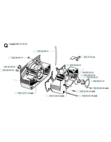 Husqvarna 250R from 20144900001-Current - Crankcase