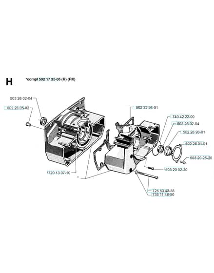 Husqvarna 250RX - 1997-Current - Crankcase