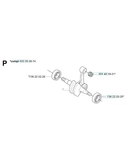 Husqvarna 252RX from 20144900001-Current - Crankshaft