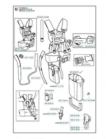 Husqvarna 252RX from 20144900001-Current - Harness