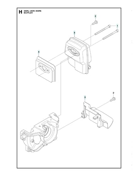 Husqvarna 253RJ - 2018-Current - Muffler