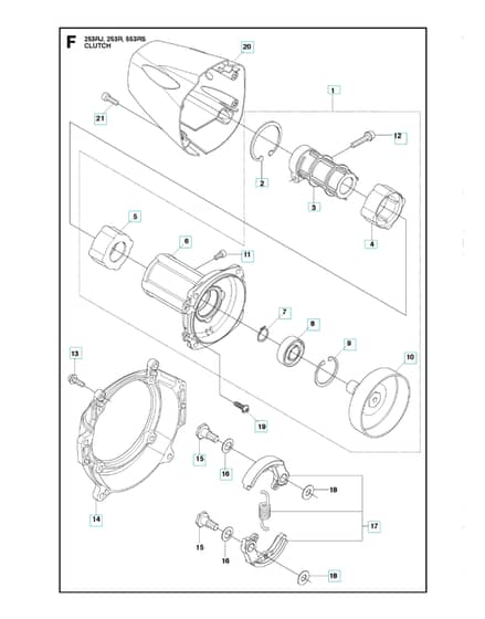 Husqvarna 253R - Clutch