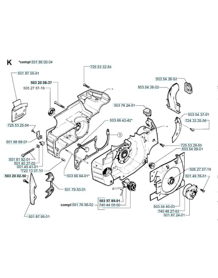 Husqvarna 261EPA - 1999-Current - Crankcase