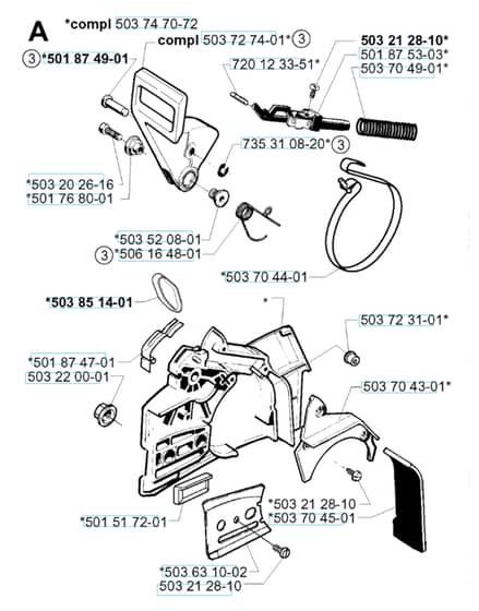 Husqvarna 262XP - 1999-Current - Chain Brake