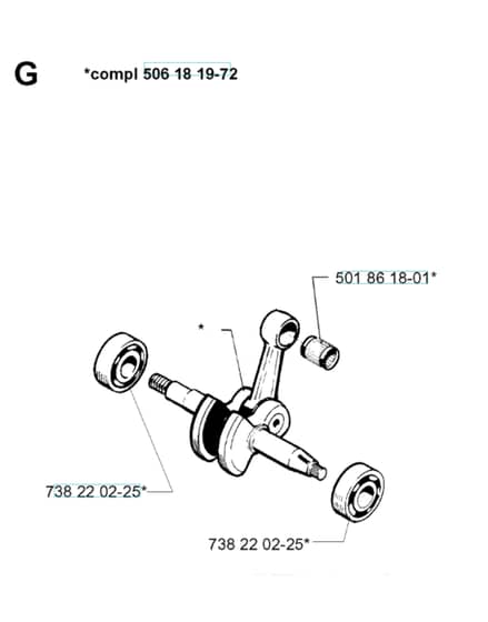 Husqvarna 262XP - 1999-Current - Crankshaft