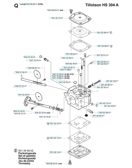 Husqvarna 265RX from 20144900001-Current - Carburetor Details