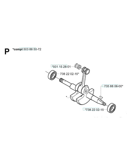 Husqvarna 265RX from 20144900001-Current - Crankshaft