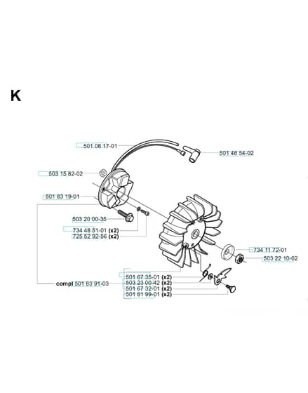 Husqvarna 265RX from 20144900001-Current - Ignition System