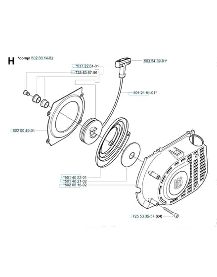 Husqvarna 265RX from 20144900001-Current - Starter