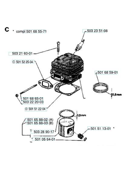 Husqvarna 266 - Cylinder Piston