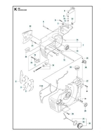Husqvarna 268 - 2018-Current - Crankcase