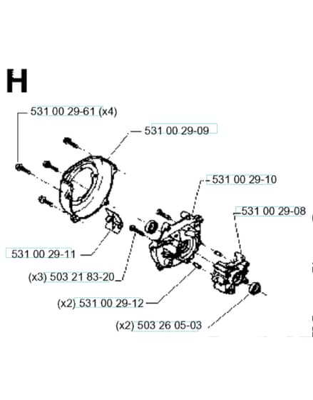 Husqvarna 26H - Crankcase