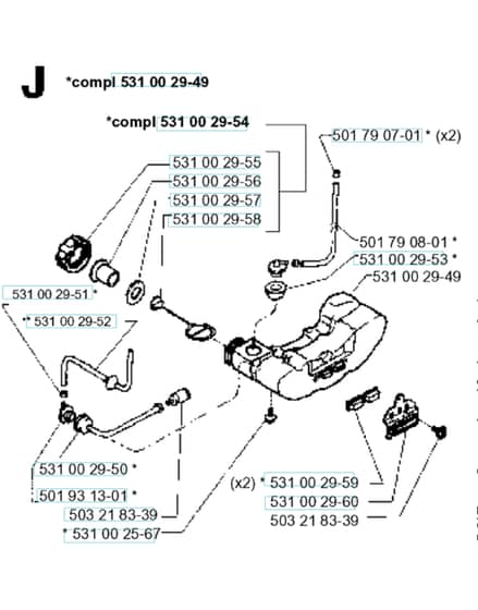 Husqvarna 26H - Fuel Tank