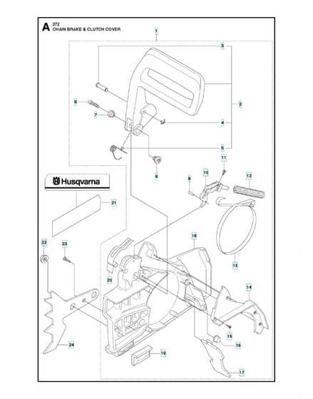 Husqvarna 272XP - Chain Brake & Clutch Cover