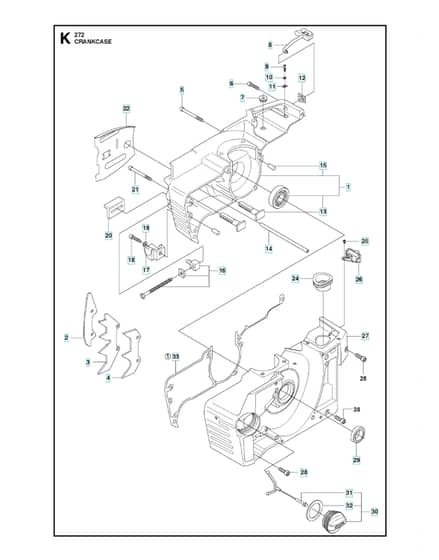 Husqvarna 272XP - Crankcase