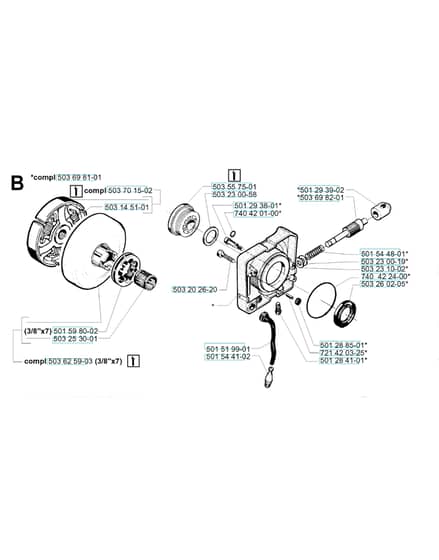Husqvarna 288 - 2001-Current - Clutch & Oil Pump