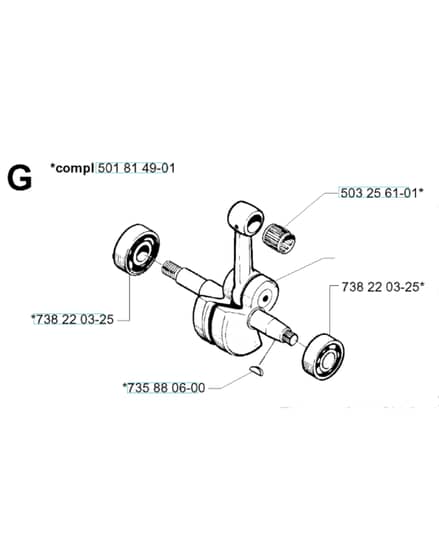 Husqvarna 288 - 2001-Current - Crankshaft