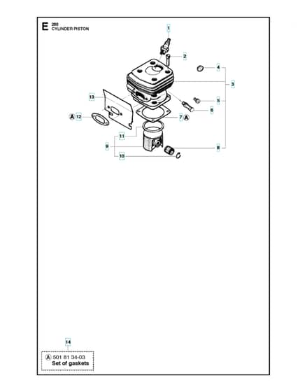 Husqvarna 288XP - Cylinder Piston