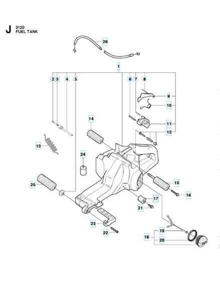 Husqvarna 3120XP - Fuel Tank