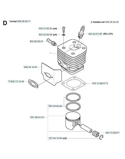 Husqvarna 3120K - Cylinder Piston