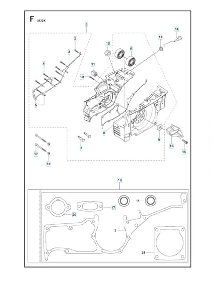Husqvarna 3122K - Crankcase