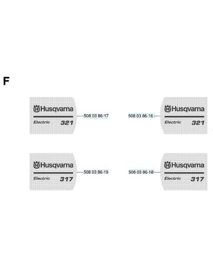 Husqvarna 317ELECTRIC - 2006-Current - Decals