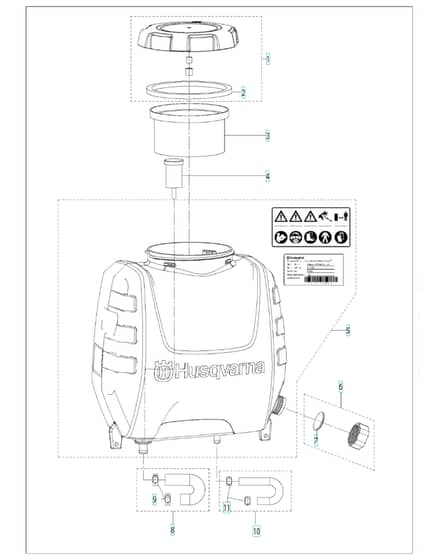Husqvarna 321S15 - Tank