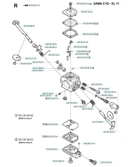 Husqvarna 322 T - Carburetor Details